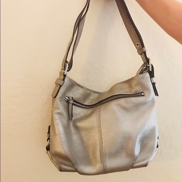 coach metallic shoulder bag